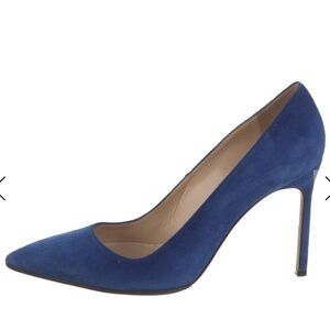 Manolo Blahnik Royal Blue Suede Heels